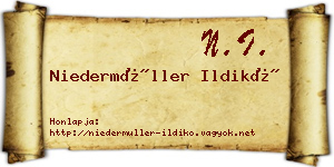 Niedermüller Ildikó névjegykártya