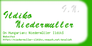 ildiko niedermuller business card