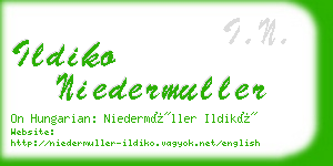 ildiko niedermuller business card